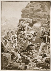 The Stormers dashed over the debris of the breach, illustration from 